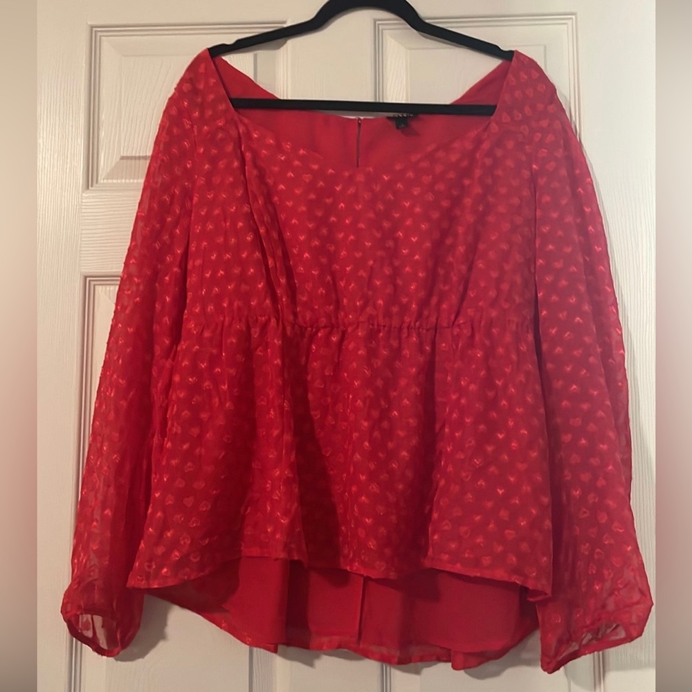 NWOT Red heart blouse, Torrid 1X never been worn.